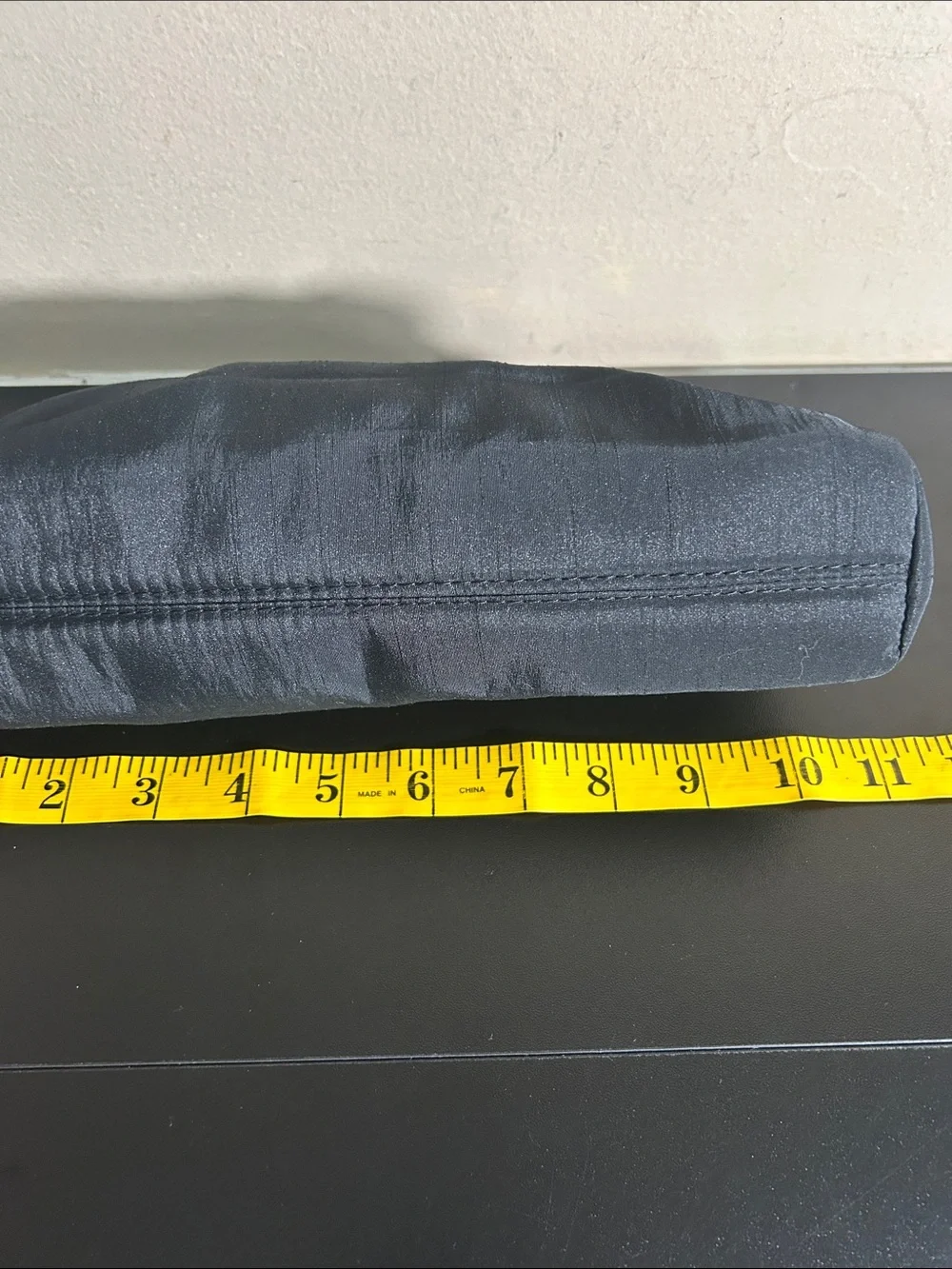 Lancôme Classic Black Satin Evening Clutch Vintage